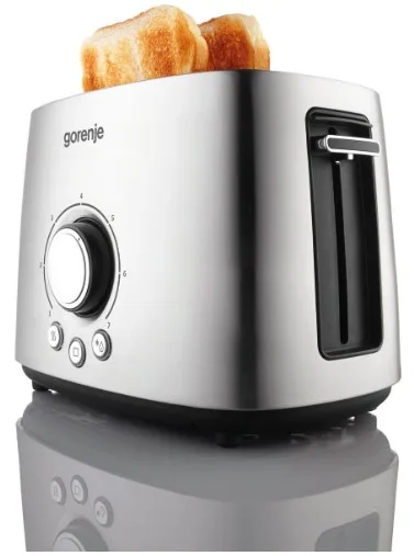 Тостер Gorenje 1000 Вт 2 відділення Нержавіюча сталь 27,1х18,4х19,7 см
