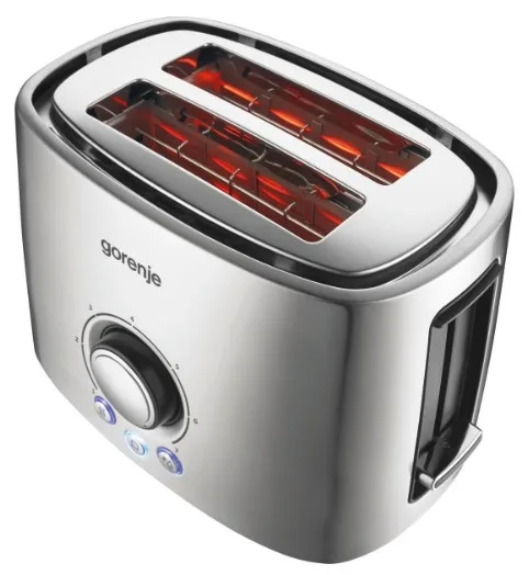 Тостер Gorenje 1000 Вт 2 відділення Нержавіюча сталь 27,1х18,4х19,7 см