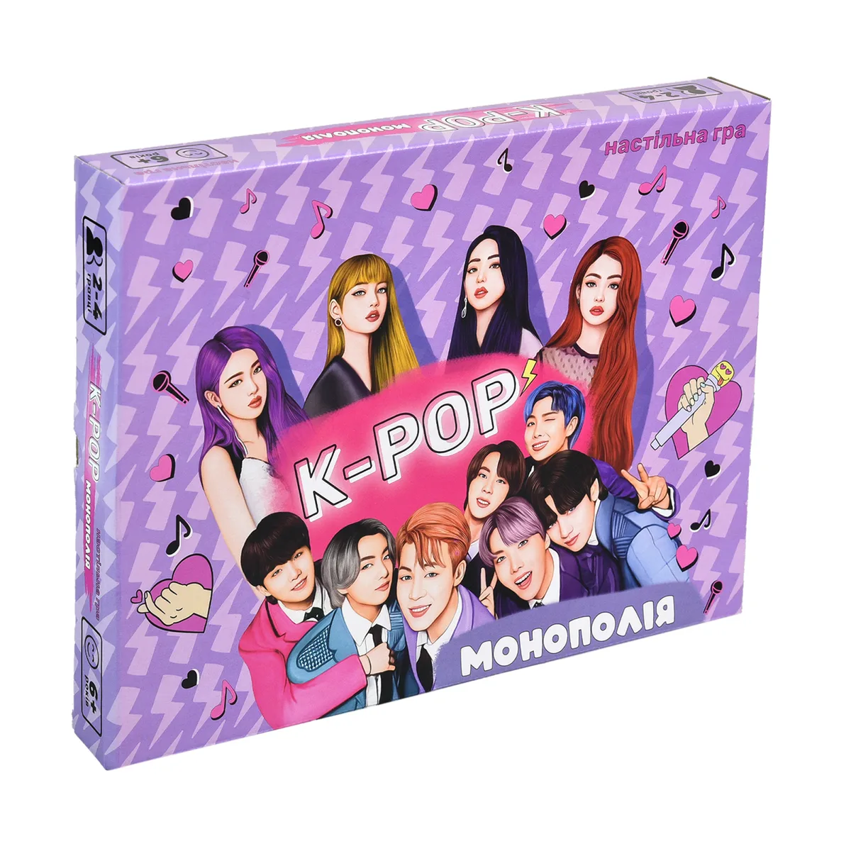 Настільна гра Монополія K-POP для дітей 2-4 гравці картон 28,7х36,5х4,5 см