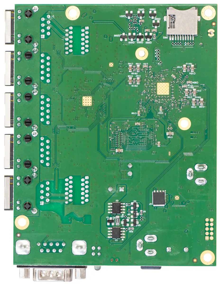 Маршрутизатор MikroTik материнська плата 5 портів Ethernet 90х115 мм