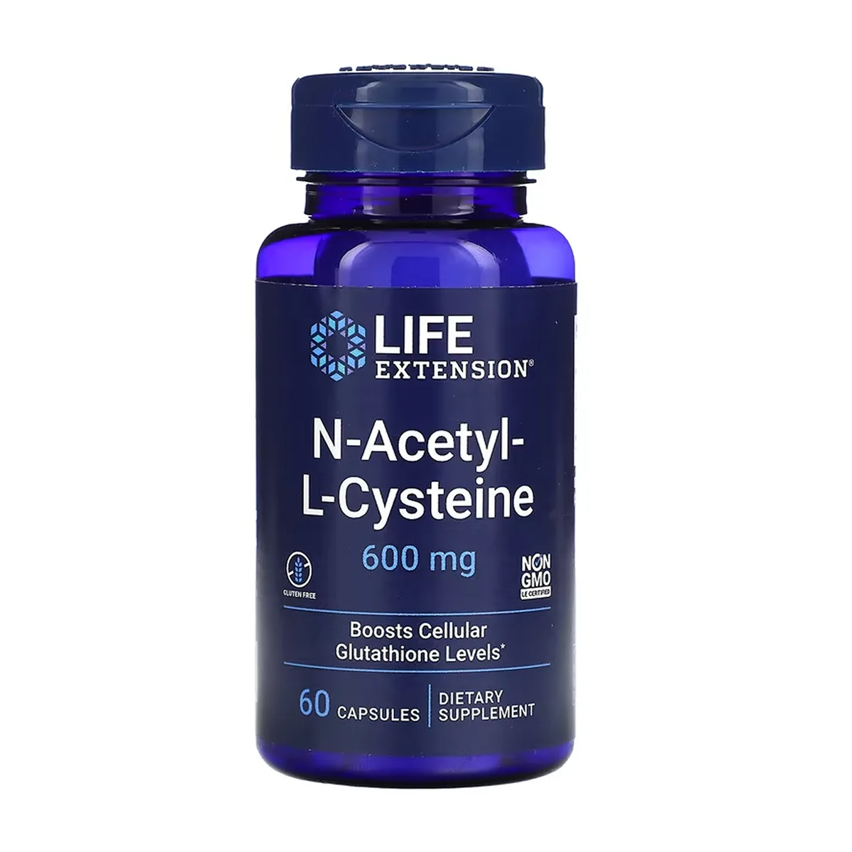 N-Acetyl-L-Cysteine Life Extension 600 мг 60 капсул