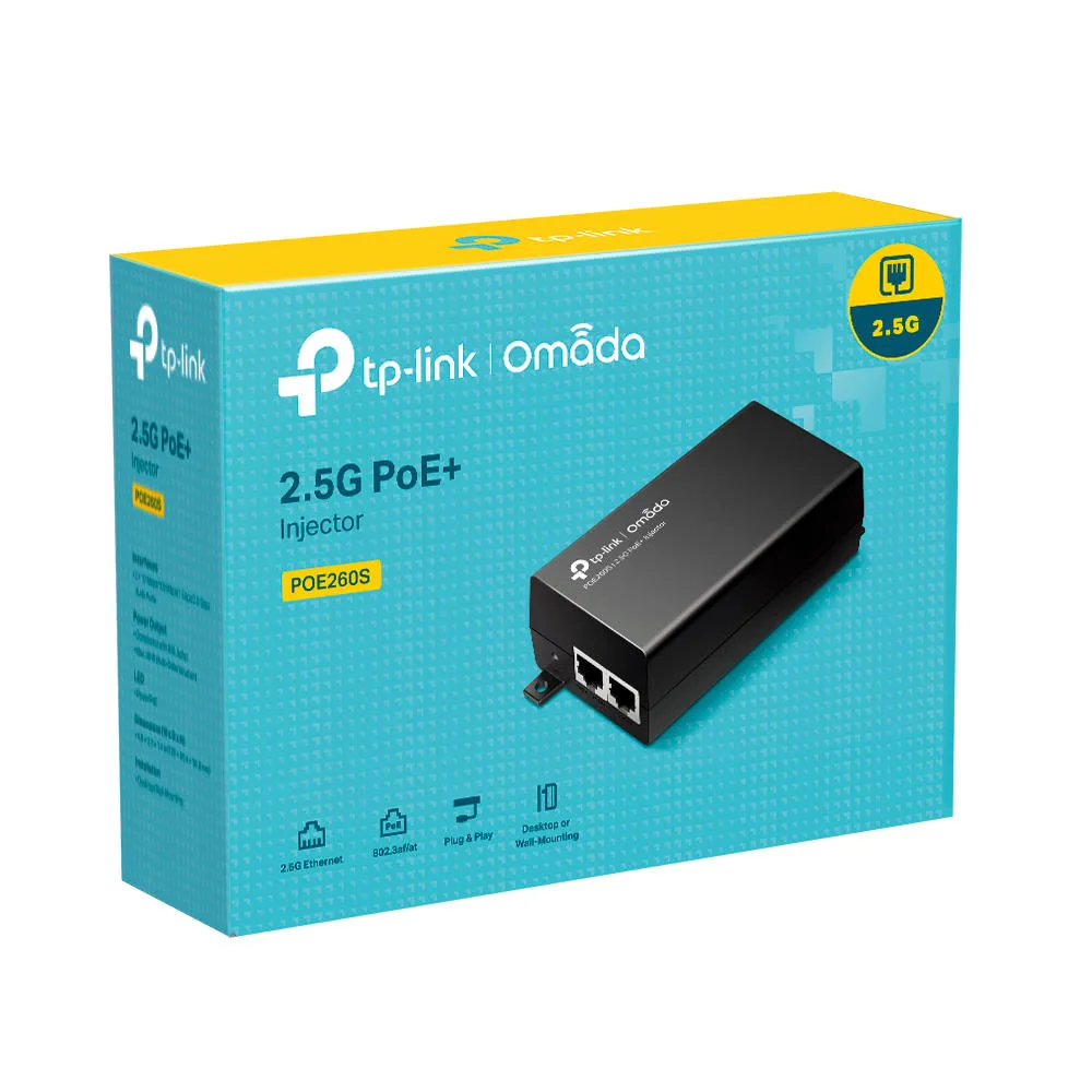Инжектор PoE TP-LINK TL-POE260S 1x2.5GE, 1x2.5GE PoE, 30Вт