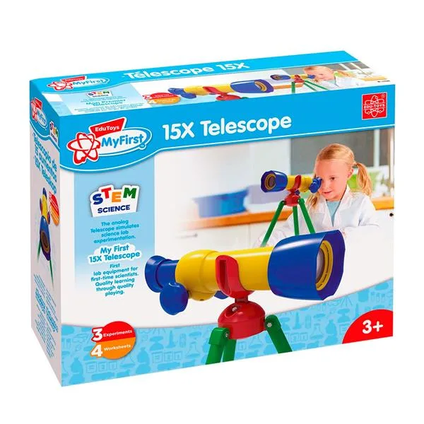 Детский телескоп Edu-Toys 15x пластик разноцветный