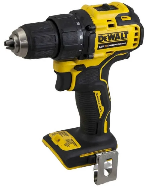 Акумуляторна дриль-шурупокрут DeWalt XR 18В 65Нм 450-1650об/хв, патрон 13мм, вага 1.1кг, без батареї та зарядного пристрою.