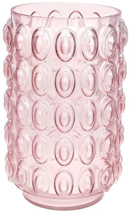 Декоративна ваза Ancient Glass Bubbles рожева 30х19 см