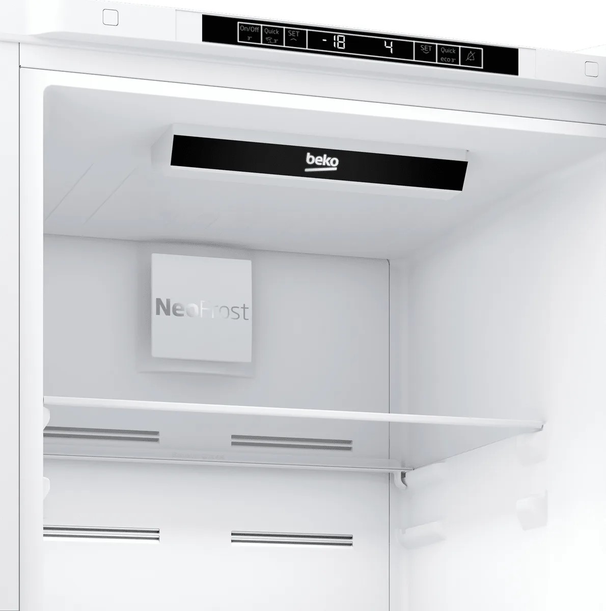 Холодильник Beko двокамерний металевий 59,5х202,5х67 см білий
