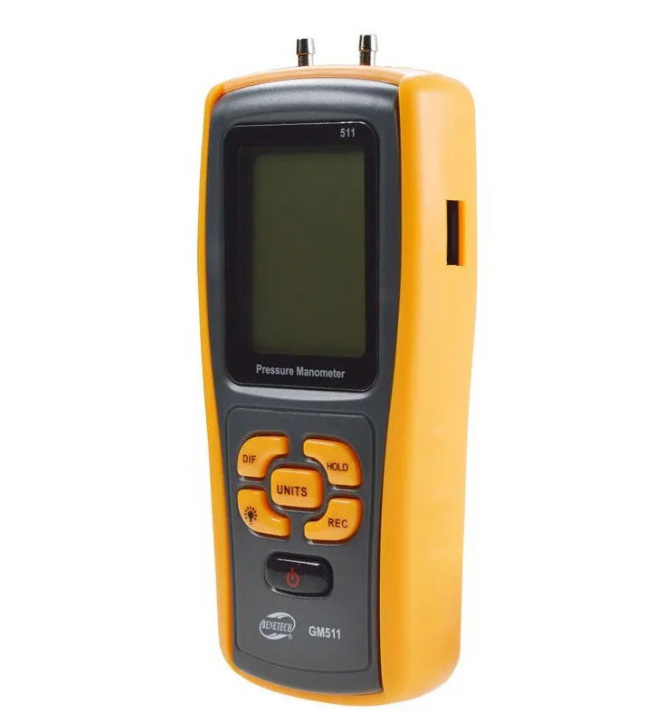 Диференціальний мікроманометр Benetech GM511 ±10 кПа пластиковий чорний