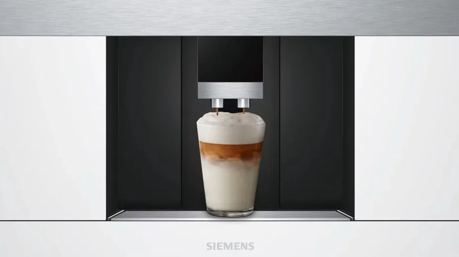 Кавомашина Siemens вбудована, 2.4л, зерно+мелена, автомат.капуч, LED-дисплей, авторецептів -30, білий