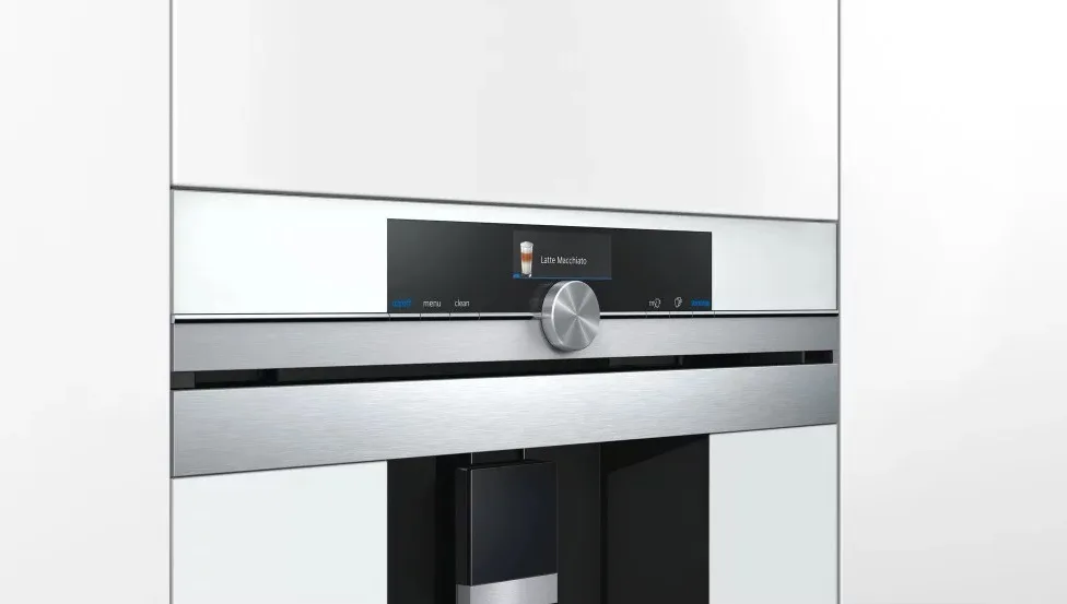 Кавомашина Siemens вбудована, 2.4л, зерно+мелена, автомат.капуч, LED-дисплей, авторецептів -30, білий