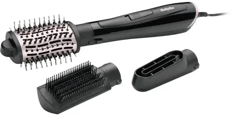 Фен-щетка Babyliss Style Smooth, 1000 Вт, 2 скорости, ионизация, холодный обдув, керамическое покрытие, черный цвет