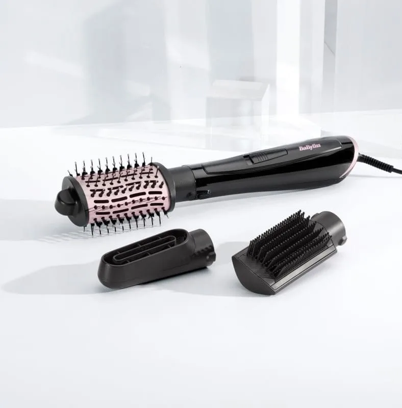 Фен-щетка Babyliss Style Smooth, 1000 Вт, 2 скорости, ионизация, холодный обдув, керамическое покрытие, черный цвет