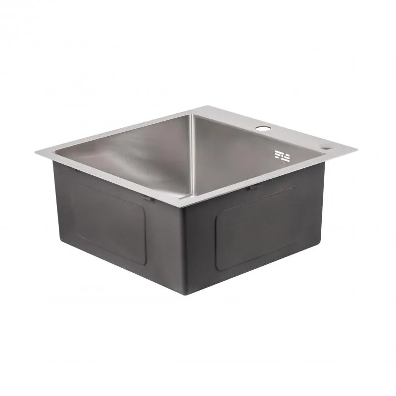 Мойка кухонная Lidz H5050 интегрированная 500x400x220 мм нержавеющая сталь квадратная