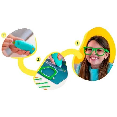 3D-ручка 3Doodler Start Plus для дітей креативний набір з 72 стрижнями для творчості та малювання