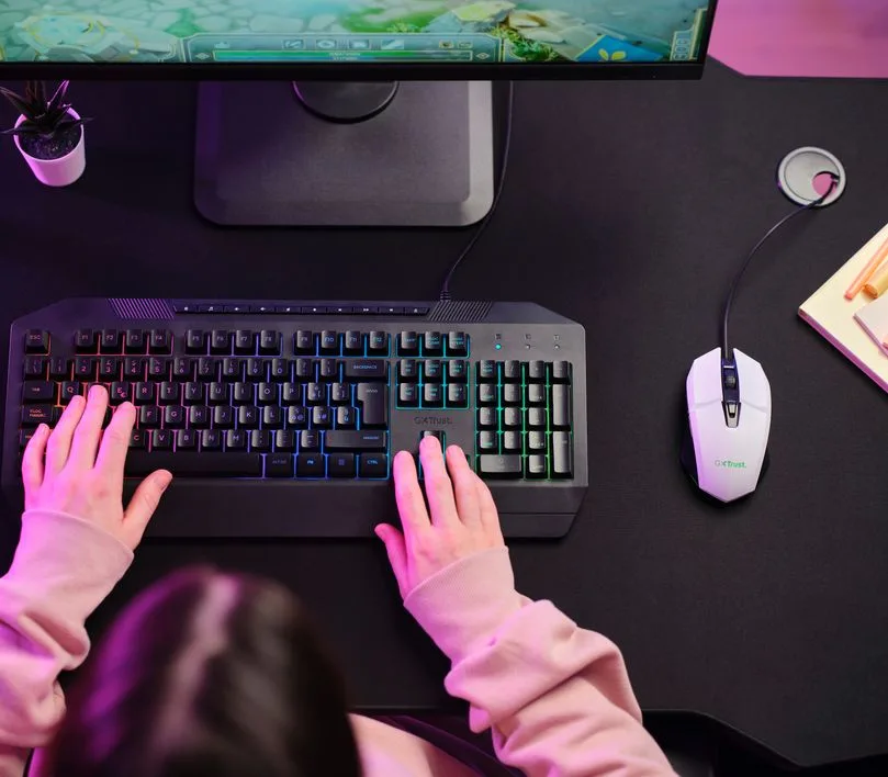 Миша Trust GXT 109 Felox , RGB, USB-A, білий
