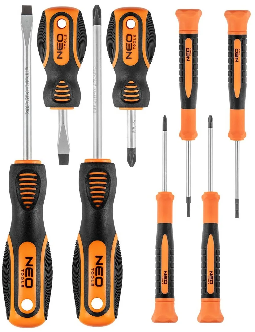 Набір викруток Neo Tools SL,PH, сталь CrV, 8 штук