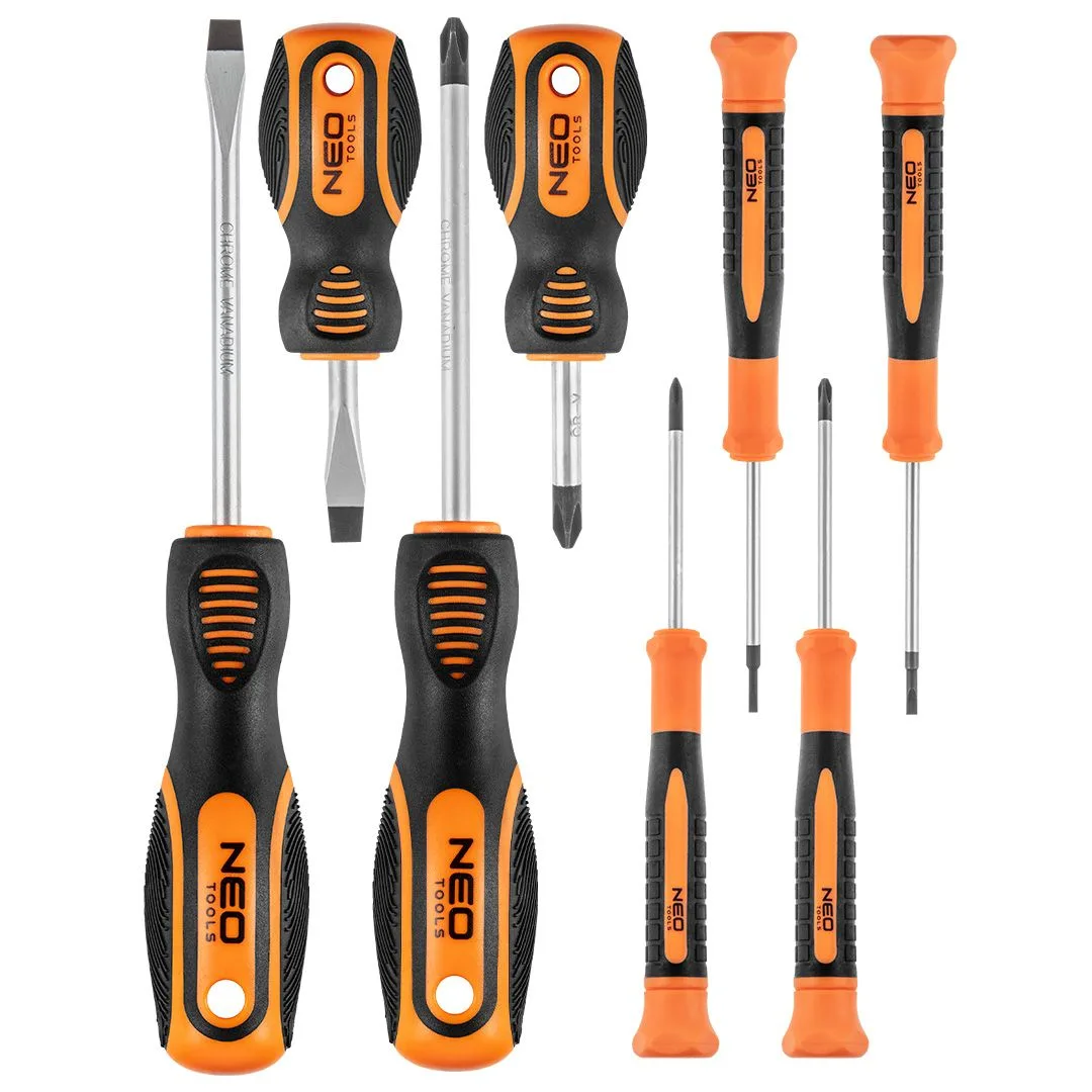 Набір викруток Neo Tools SL,PH, сталь CrV, 8 штук