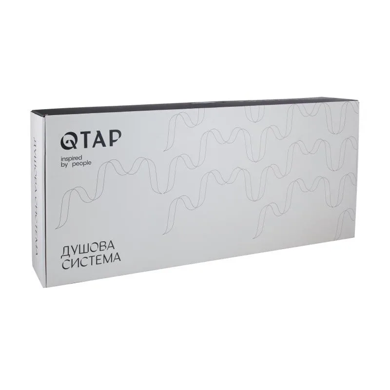 Душова система Qtap Aries 220х1000-1550 мм латунь хромована