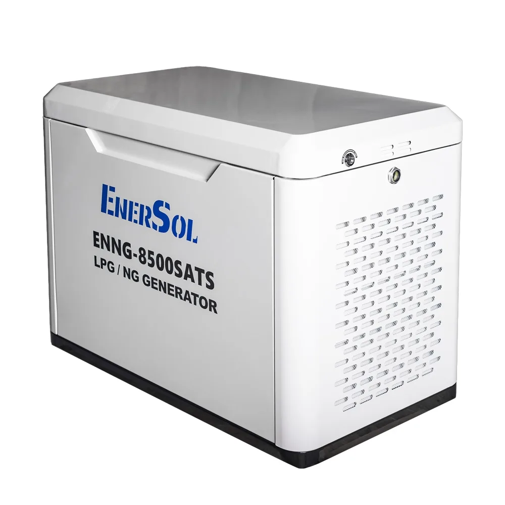 Газовий генератор EnerSol ENNG-8500SATS, LPG/NG, 230В, потужність 8.0-8.5 кВт, електричний стартер, автоматичний вмикач/вимикач, в