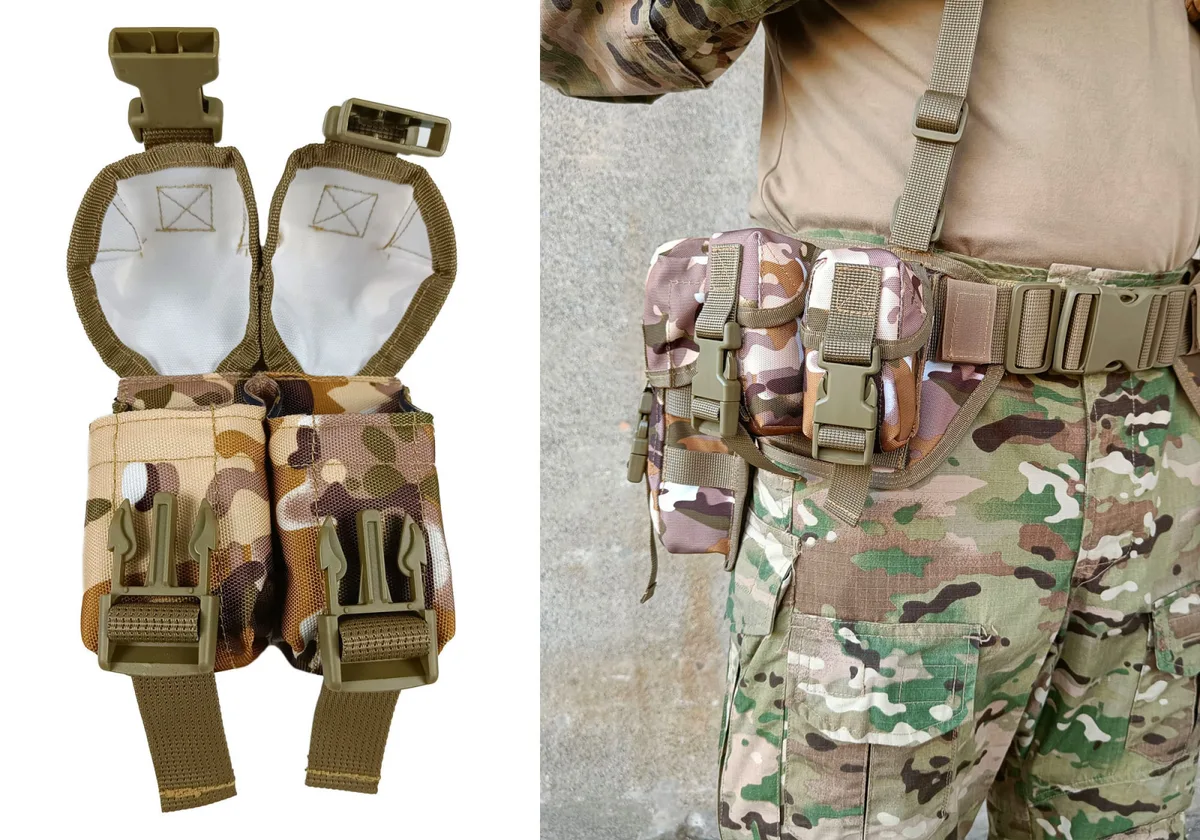 Підсумок гранатний подвійний EasyFit Cordura 1050 60x50x100 мм Multicam Arid