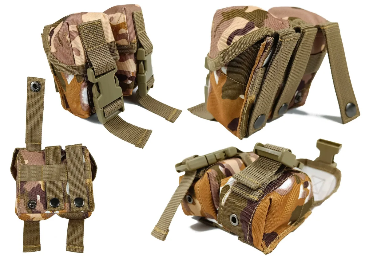 Подсумок гранатный двойной EasyFit Cordura 1050 60x50x100 мм Multicam Arid