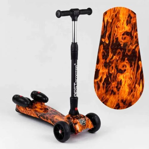 Самокат с парогенератором Best Scooter с музыкой и дымом для детей 2-8 лет.
