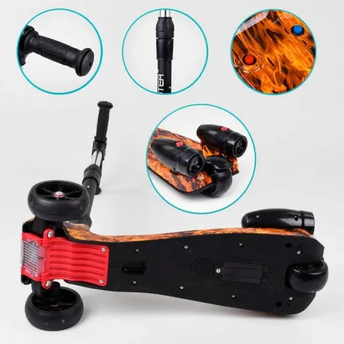 Самокат с парогенератором Best Scooter с музыкой и дымом для детей 2-8 лет.