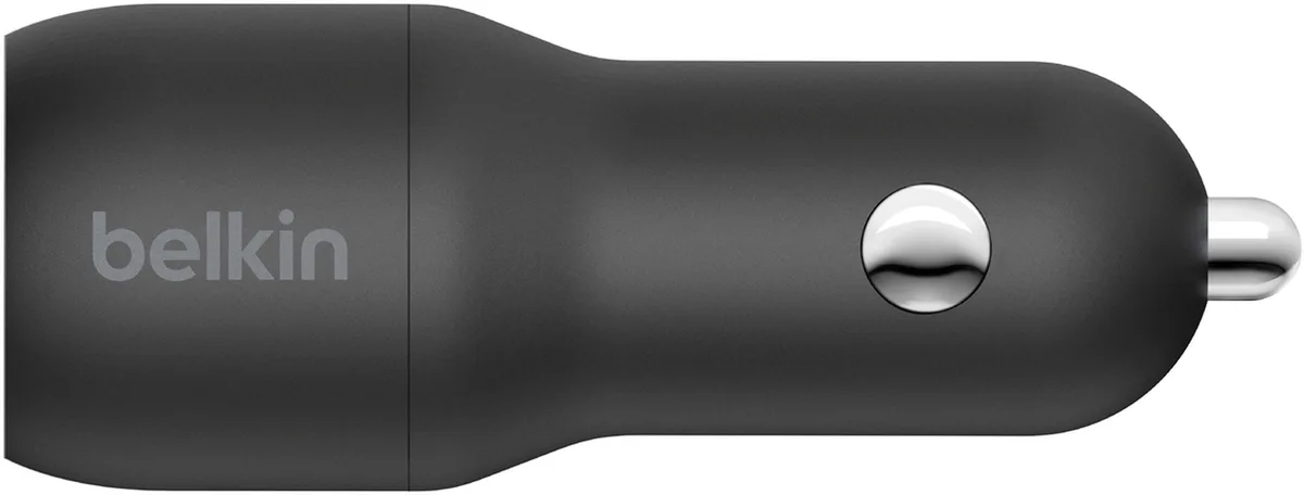 Зарядний пристрій автомобільний Belkin 24Вт 2хUSB-A, чорний