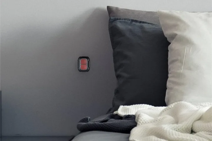 Тримач для фіксації тривожної кнопки Ajax Button Double Button Holder, чорний