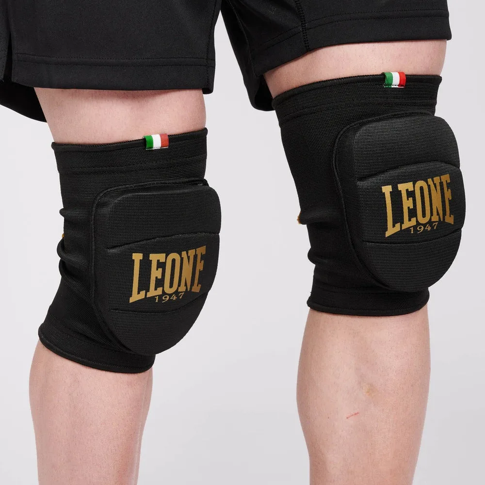 Спортивні наколінники Leone еластичний текстиль S/M чорні