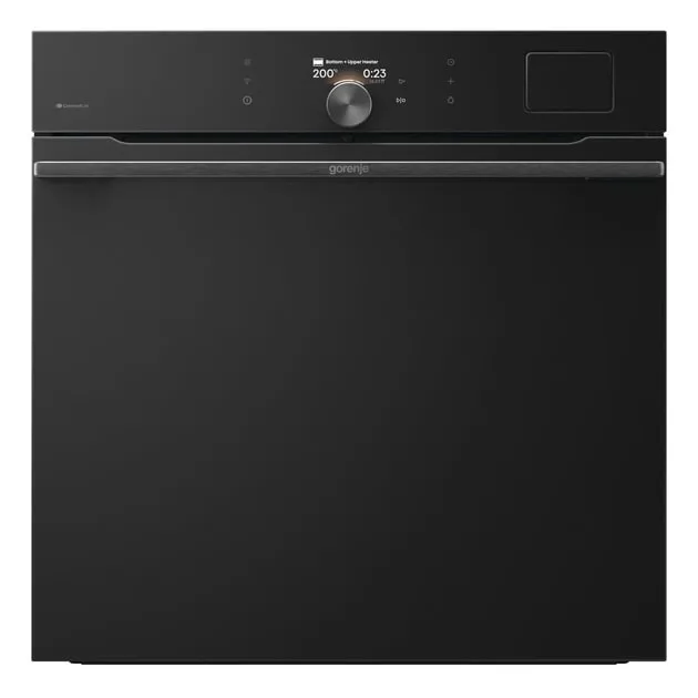 Електрична духова шафа Gorenje, 77л, клас енергоефективності A+, з паровим режимом, дисплеєм, піролізом та функцією приготування,