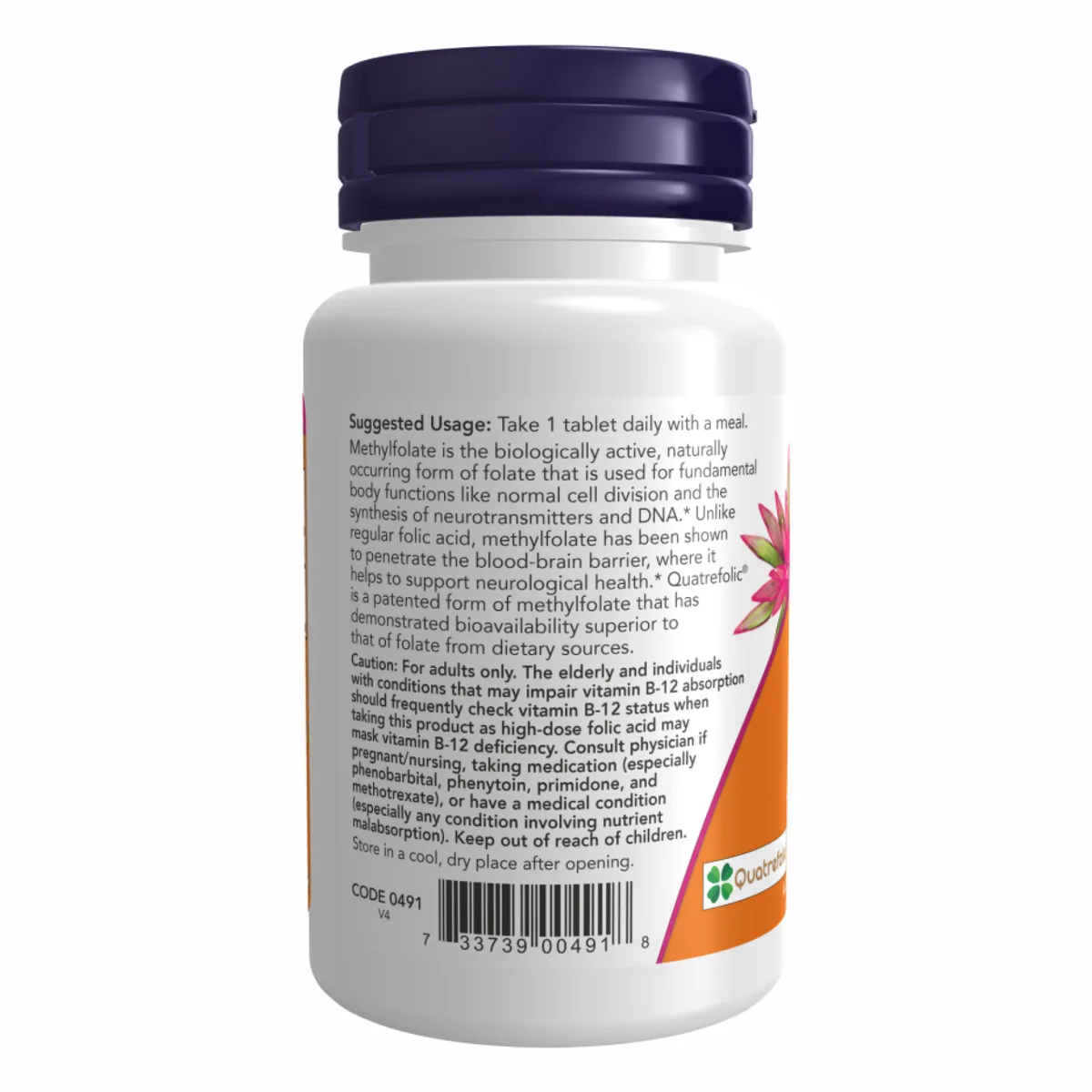 Метильований фолат Now Foods 1000 мкг 90 таблеток