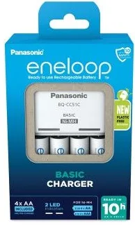 Зарядний пристрій Basic Charger+  Акумулятор Eneloop NI-MH  AA 2000 мАг, 4 шт.