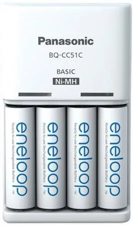 Зарядний пристрій Basic Charger+  Акумулятор Eneloop NI-MH  AA 2000 мАг, 4 шт.