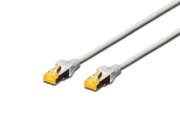 Патч-корд DIGITUS CAT 6a S-FTP, 10м, AWG 26/7, Cu, LSZH, сірий