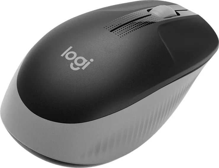 Миша Logitech бездротова оптична середня 115х66х40 мм чорна сірий