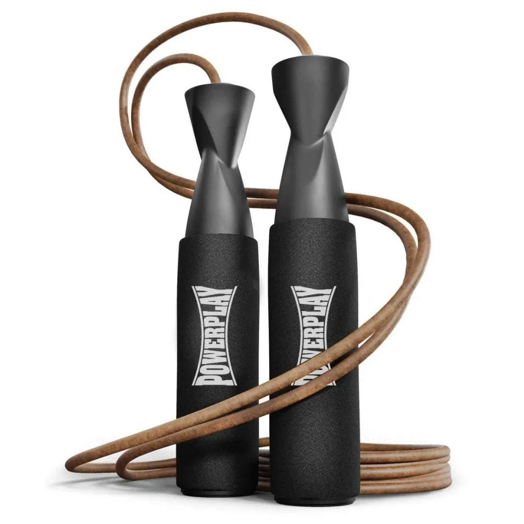 Скакалка Active Point шкіряна 2,75 м чорна