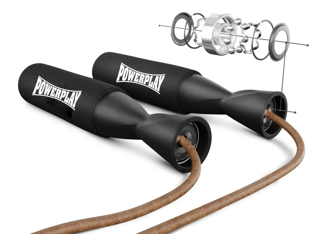 Скакалка Active Point шкіряна 2,75 м чорна