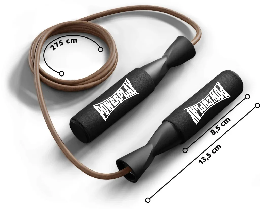 Скакалка Active Point шкіряна 2,75 м чорна