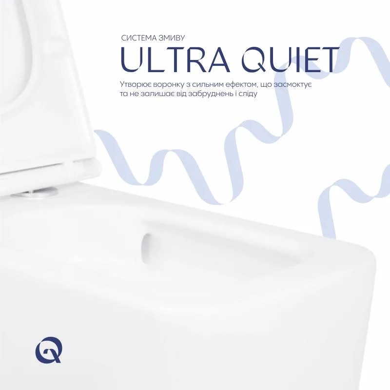 Унитаз подвесной Qtap Gemini безободковый Soft-close керамика 530x365x373 мм белый