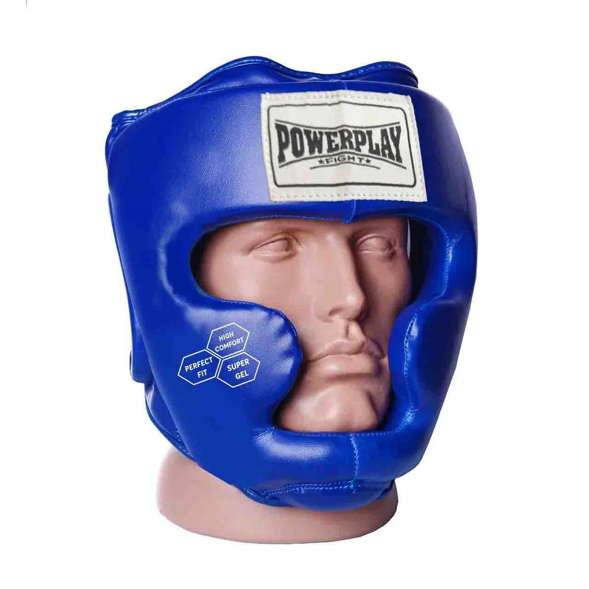 Боксерський шолом Active Point PU шкіра S Синій
