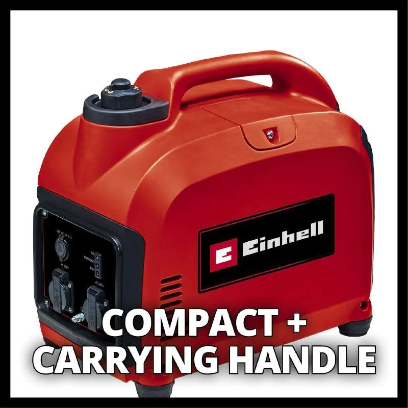 Бензиновий інверторний генератор Einhell TC-IG 2000, 230В, 1.8/2.0кВт, ручний запуск, вага 21.6кг.