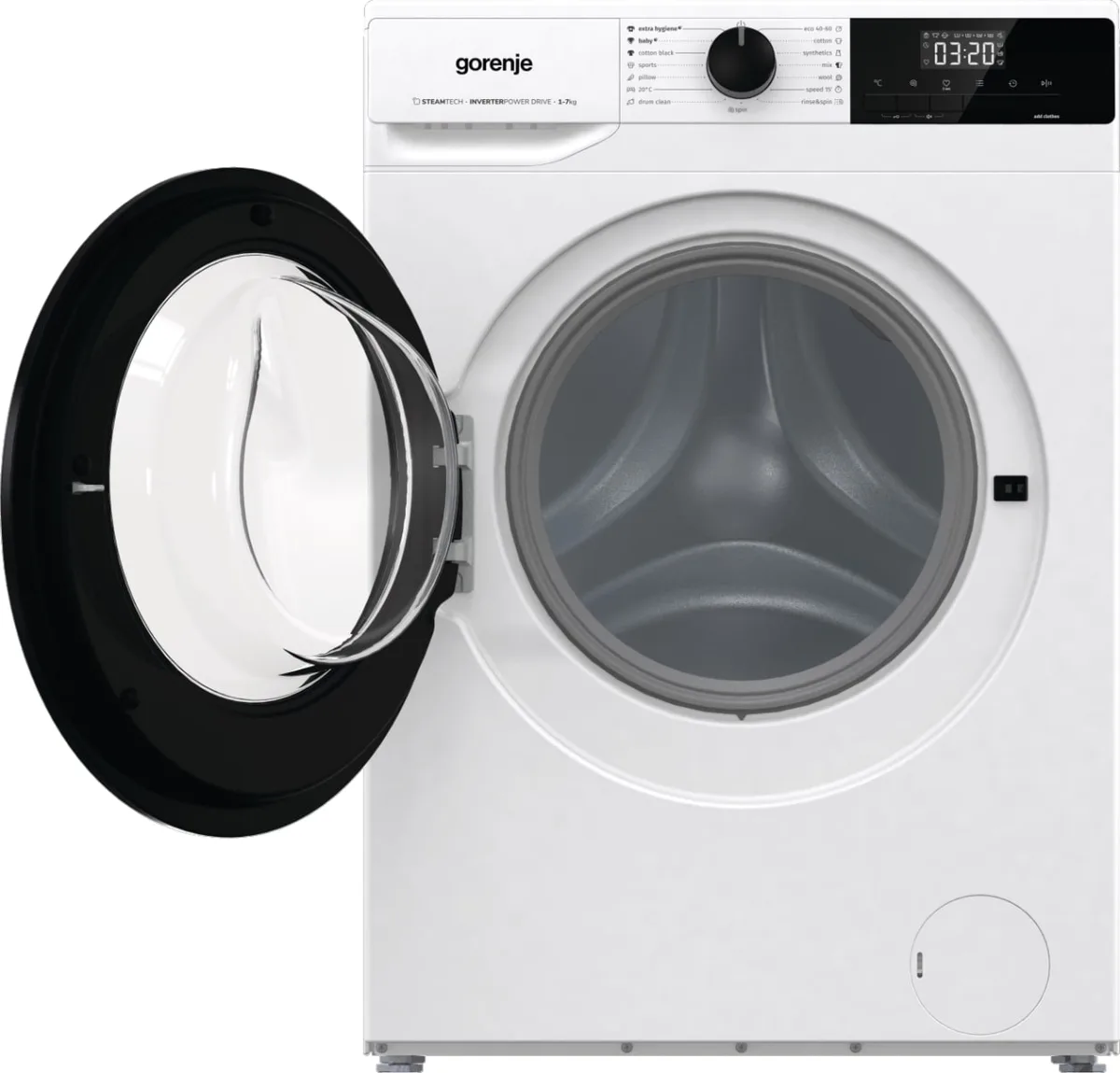 Пральна машина Gorenje фронтального завантаження, 7 кг, 1400 об/хв, клас енергоефективності A+++, 47 см, з дисплеєм, функцією пари