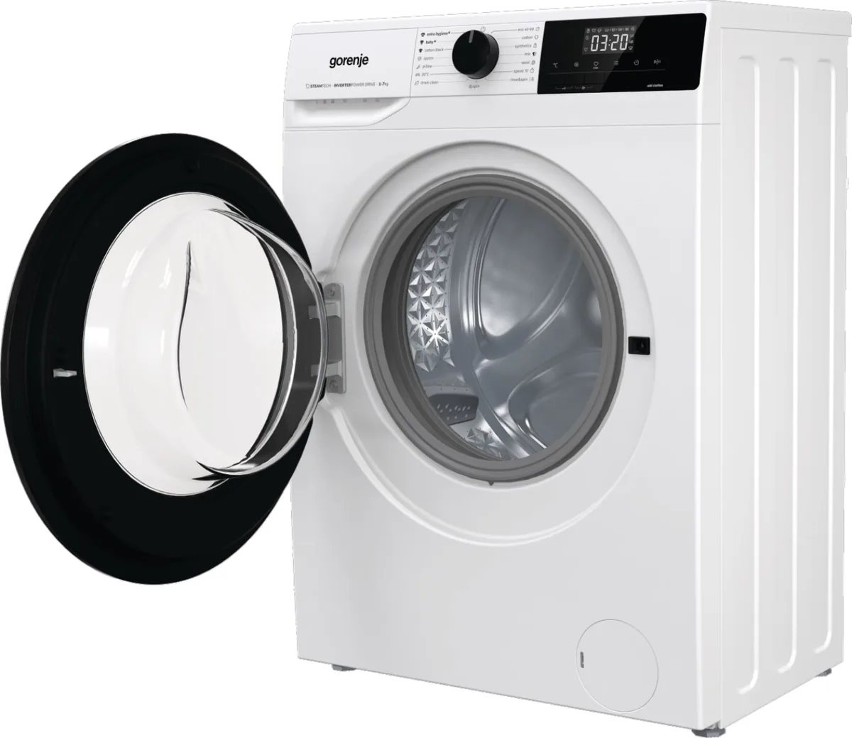 Пральна машина Gorenje фронтального завантаження, 7 кг, 1400 об/хв, клас енергоефективності A+++, 47 см, з дисплеєм, функцією пари