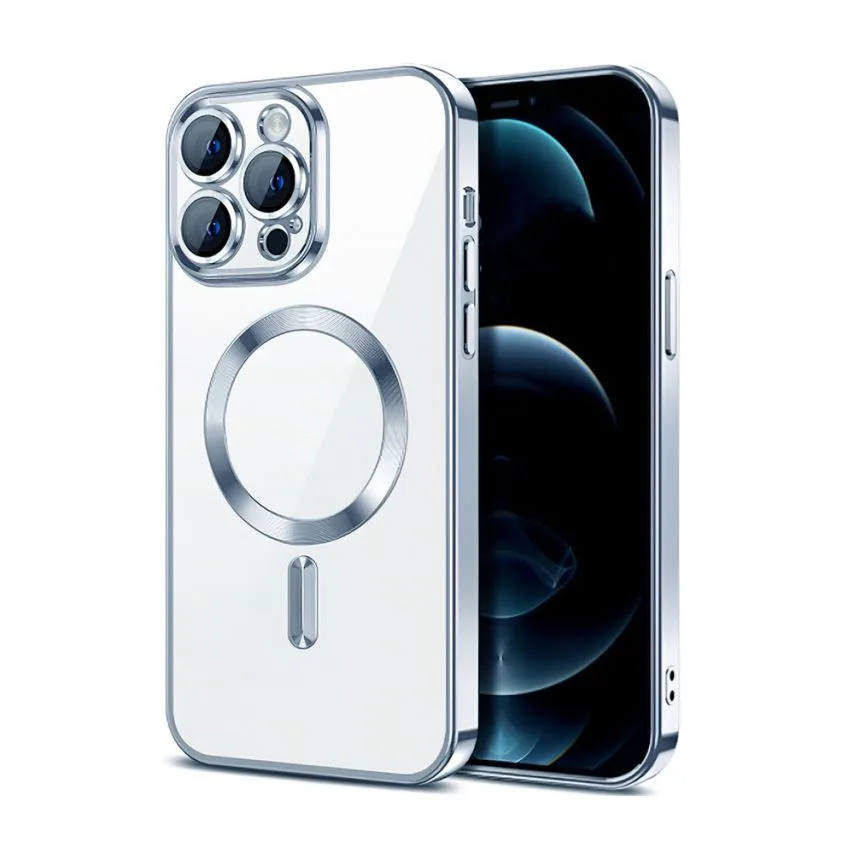 Чохол MagSafe для iPhone 13 Pro Max силікон матовий синій