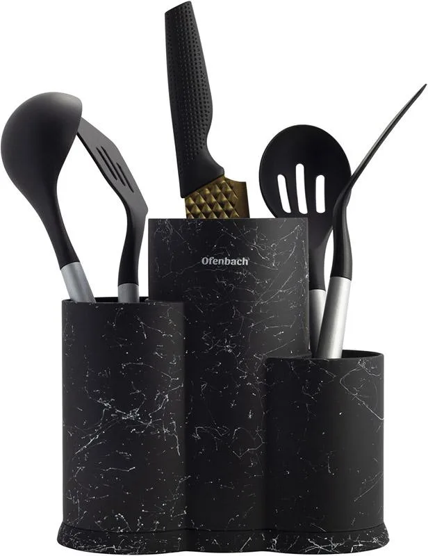 Підставка для ножів Ofenbach Black Marble кругла для зберігання до 20 см
