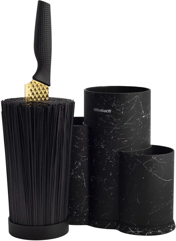 Підставка для ножів Ofenbach Black Marble кругла для зберігання до 20 см