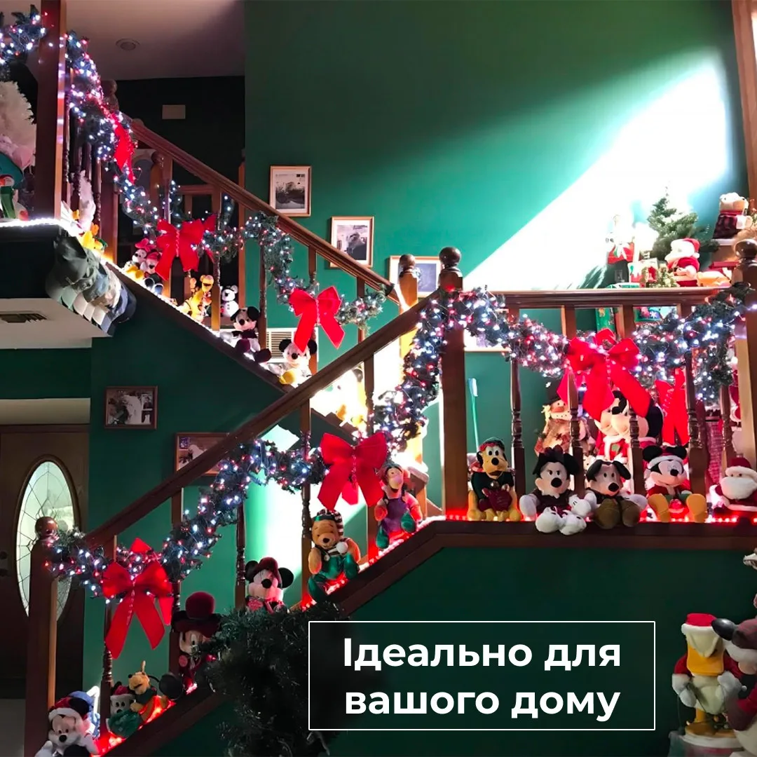 Гірлянда нитка світлодіодна 190 LED 18м Різнокольорова 8 режимів