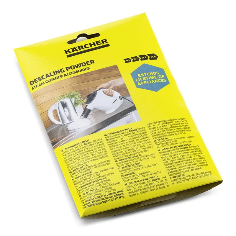 Засіб Karcher RM 511 для боротьби з накипом (порошок-антинакип, 6 пакетиків по 17 г)
