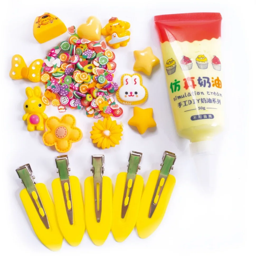 Детский набор для творчества Vladi Toys крем-клей жёлтый 5 кабошонов