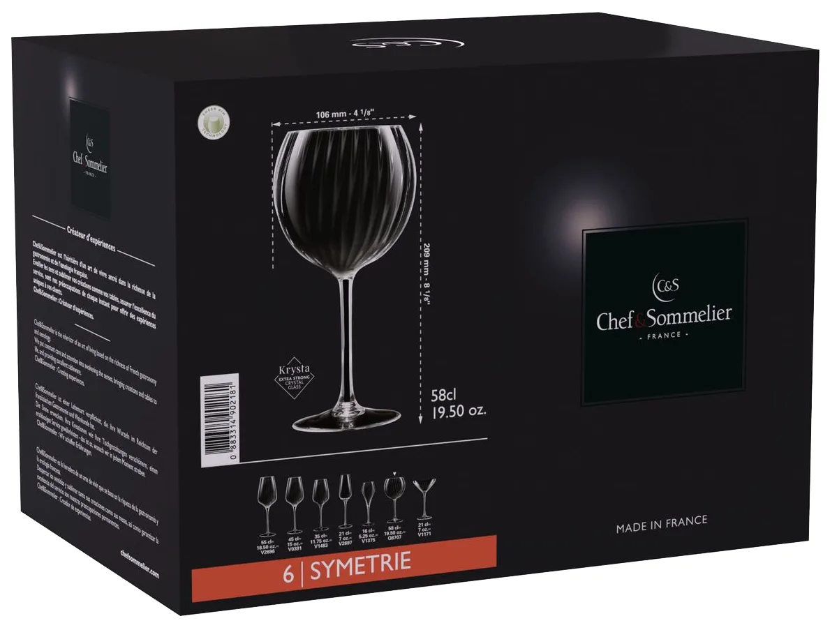 Набір келихів Chef&Sommeliers Krysta 580 мл 6 шт для коктейлів